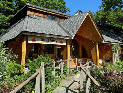 Quaint rural storefront in a small Vermont town surrounded by nature