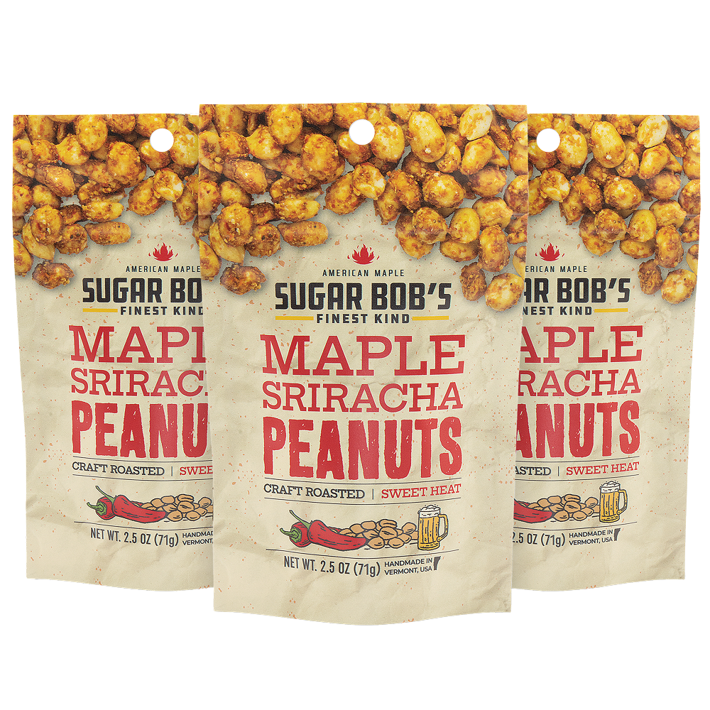 Vermont Maple Sriracha Peanuts Snack Bag - Sweet & Spicy