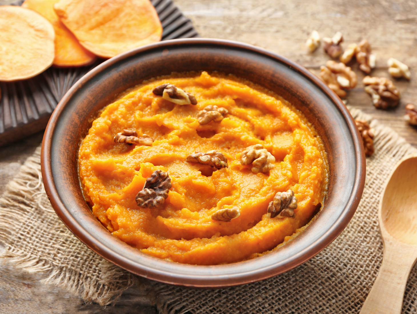 Sweet Potato Mash with Smoked Maple Syrup and Butter