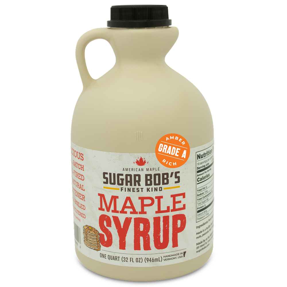 Vermont Maple Syrup – Grade A Amber Rich, 4 X 1 Gallon Jugs (Bulk)