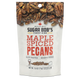 A package of Sugar Bob's Maple Spiced Pecans with visible roasted pecans in the background.