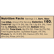 Nutrition facts label for a food product.