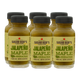 Six bottles of Jalapeño Maple Sriracha on a white background